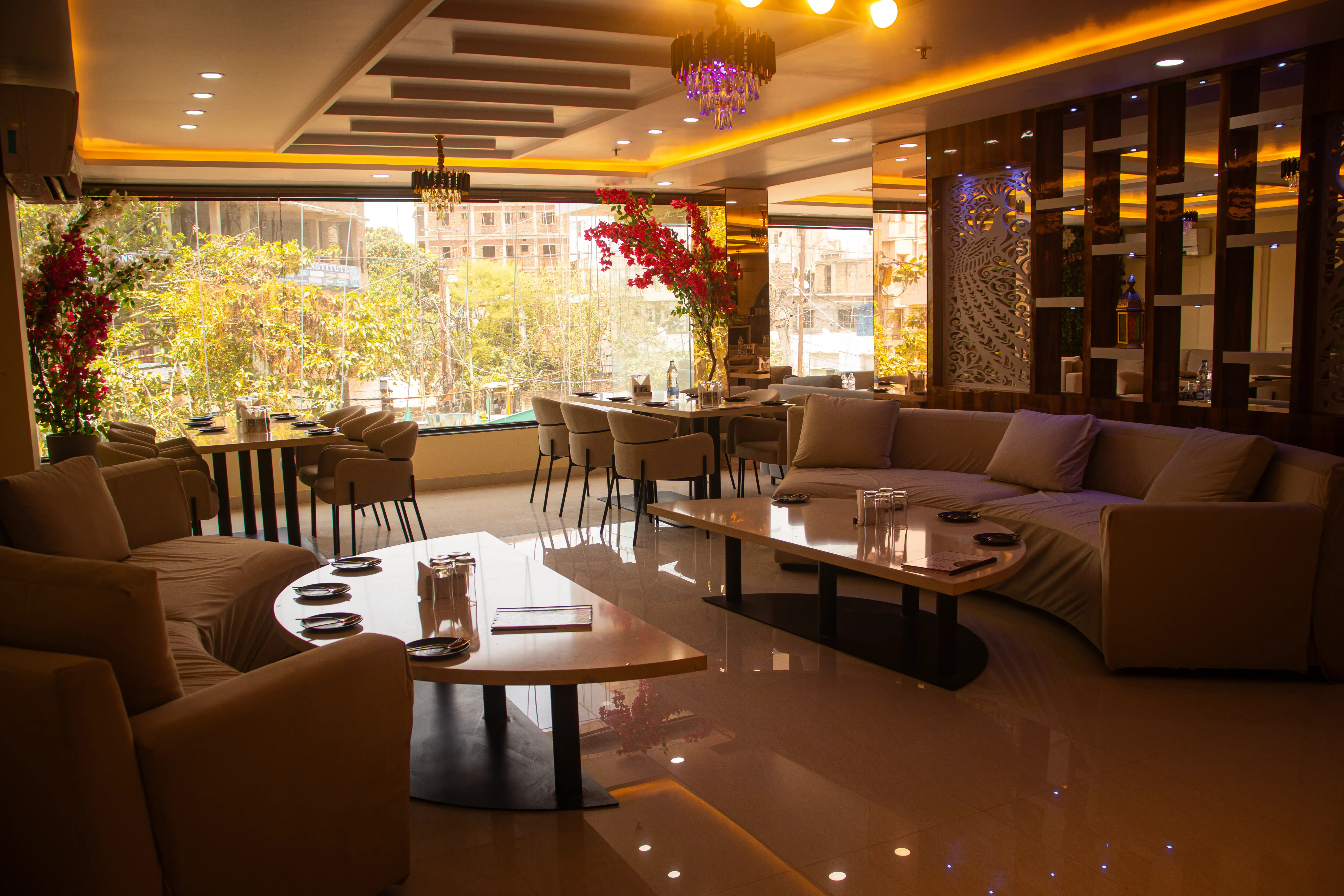 Luxury hotel waiting hall area