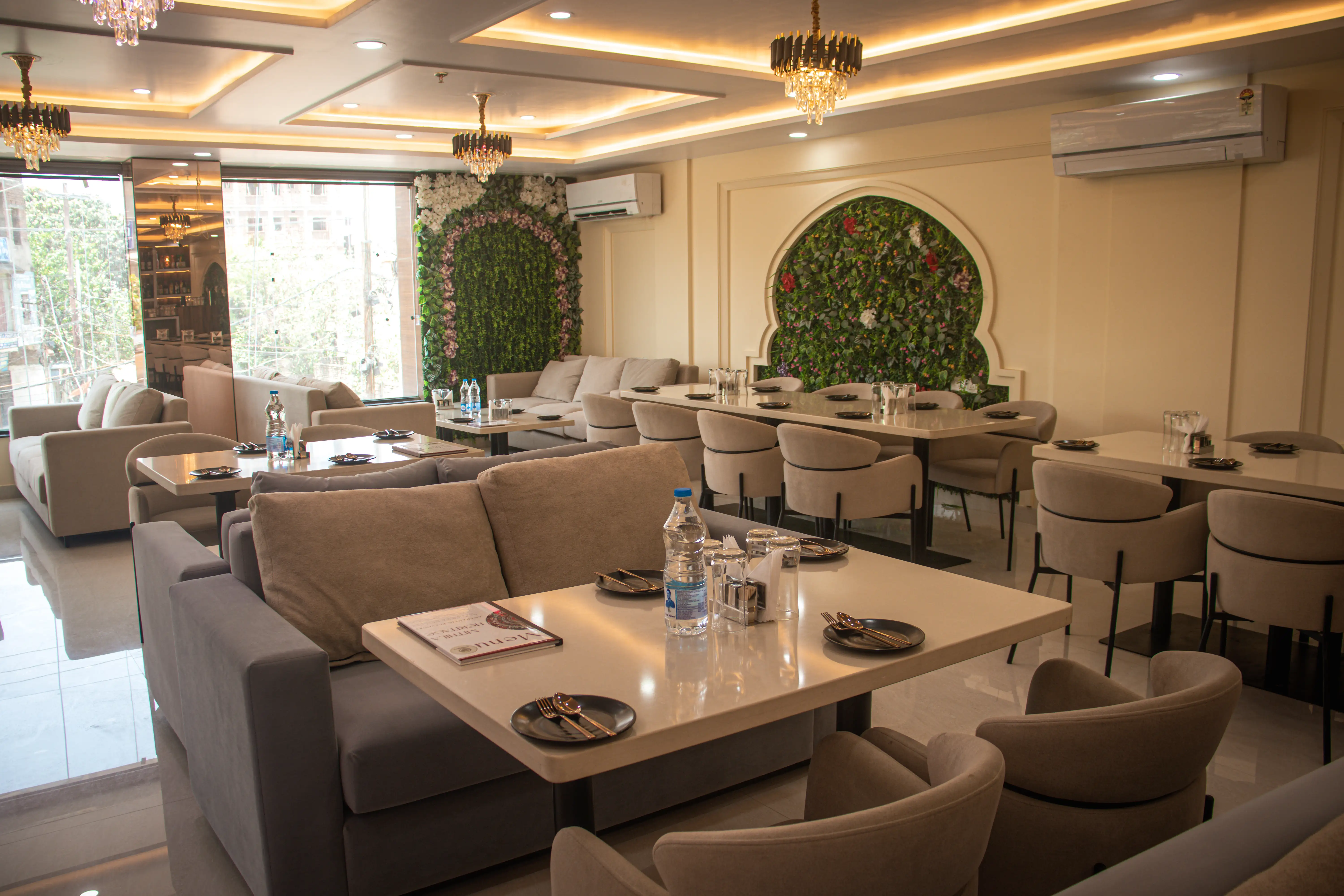 Elegant banquet hall interior