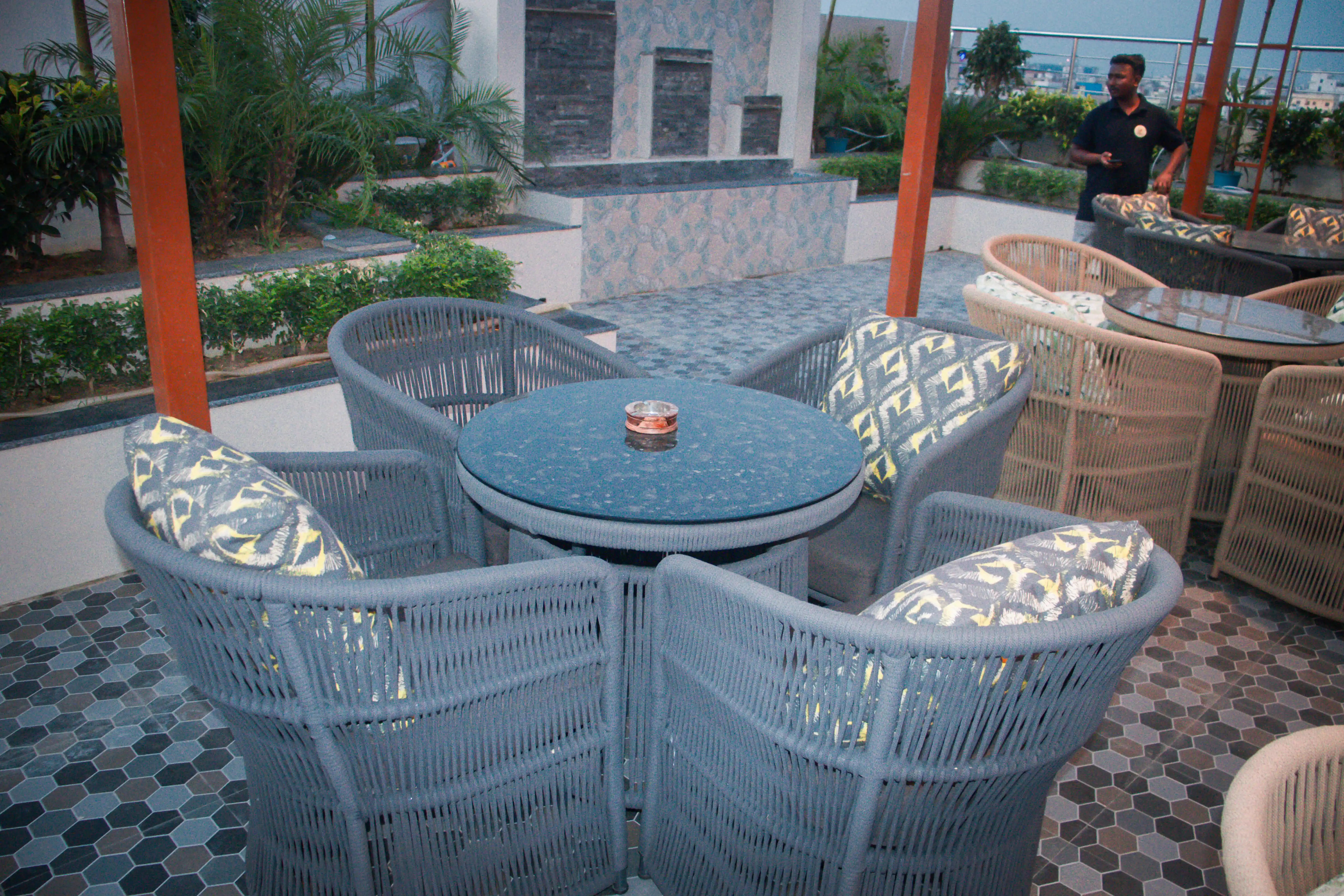 Luxury hotel balcony area